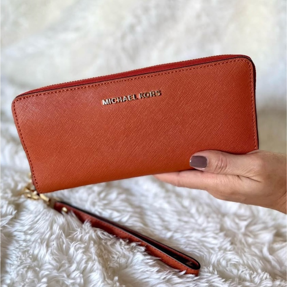 Michael Kors Vibrant Orange Wristlet